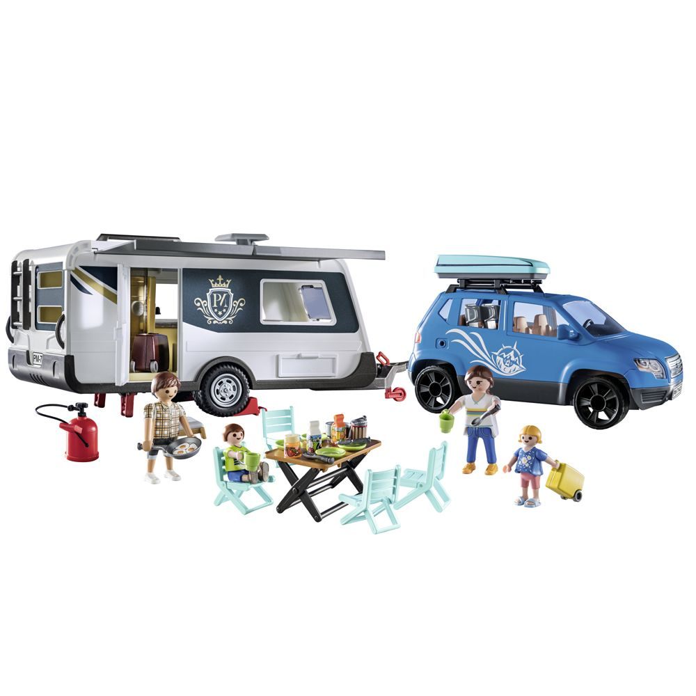 Campingvogn Med Bil - Playmobil Camping  - 4008789714237