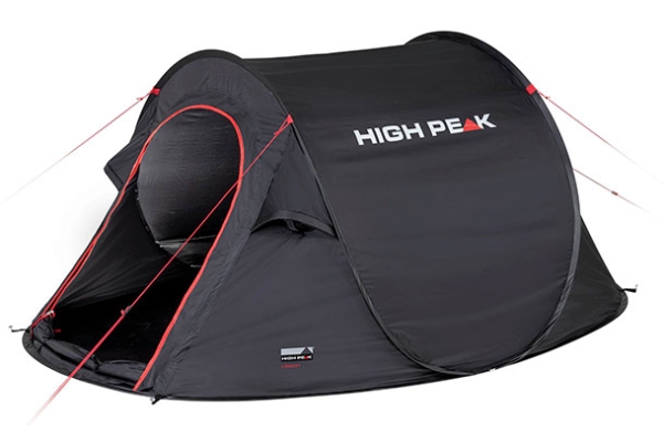 Sort High Peak Vision Camping Hård Ramme Tunneltelt Personer - High Peak Camping  - 4001690102902