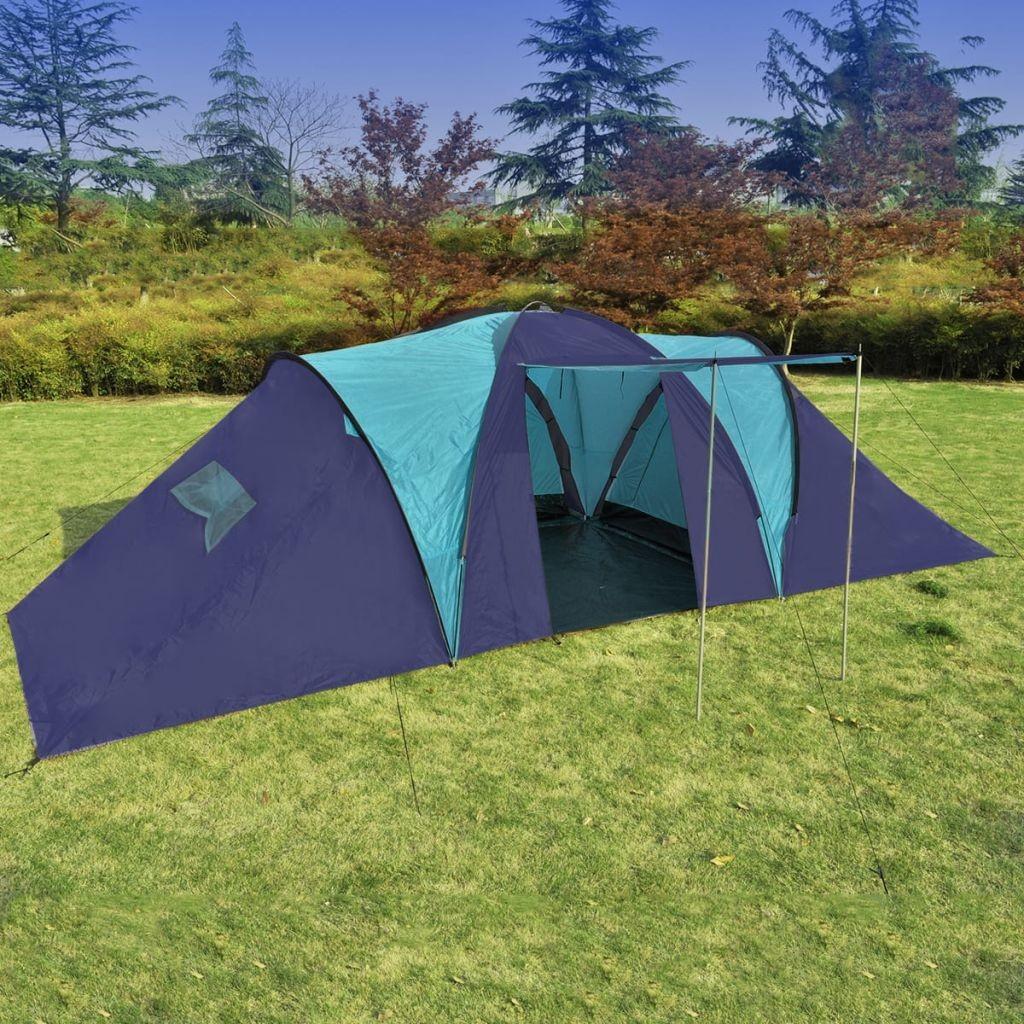 Blå Campingtelt Personer Stof Mørke - Boligcenter Camping  - 8718475850724