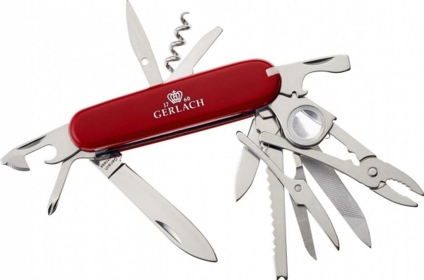 Gerlach Lommekniv Med Funktioner - Gerlach Camping  - 5901035502741