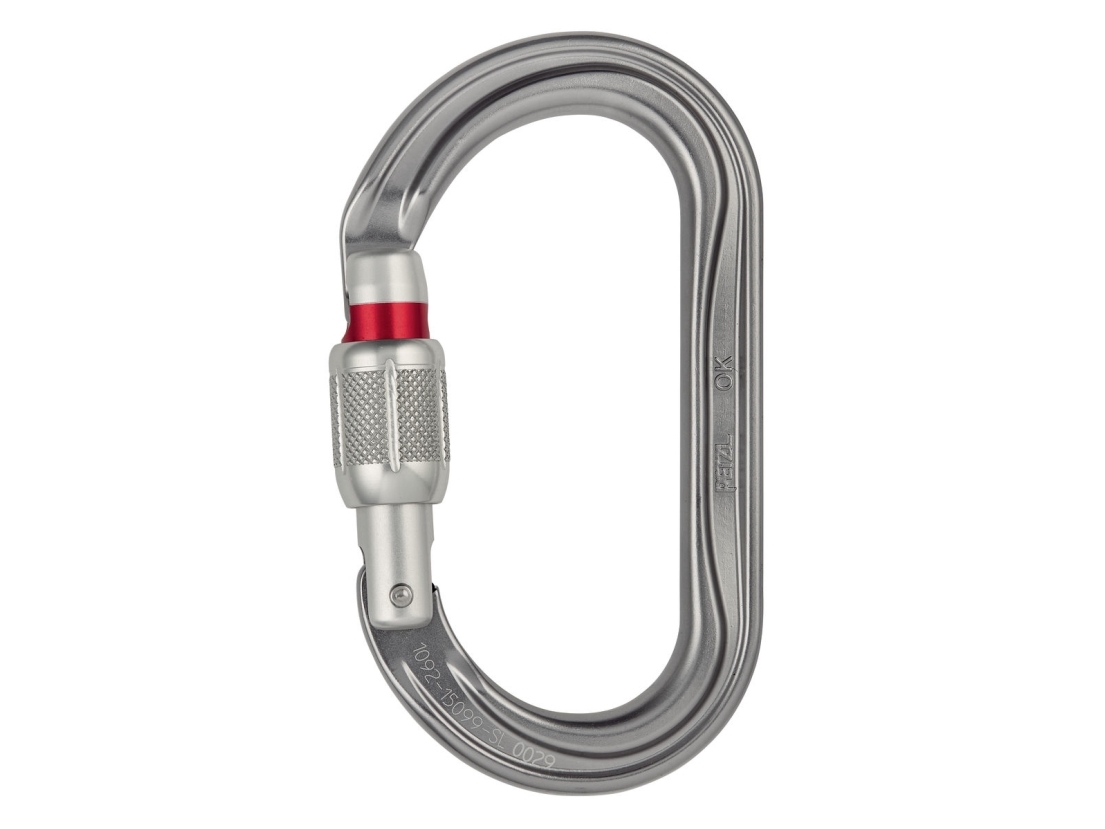 Petzl M33a Skrue Lås Låsekarabin Formet Aluminium Grå - Petzl Camping  - 3342540815810