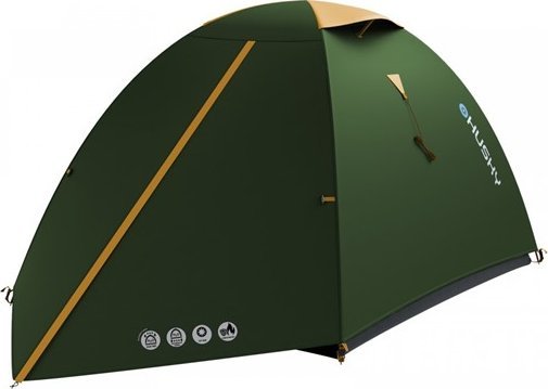 Grøn Vandretelt Husky Tent Bizam Classic Green - Husky Camping  - 8592287085372