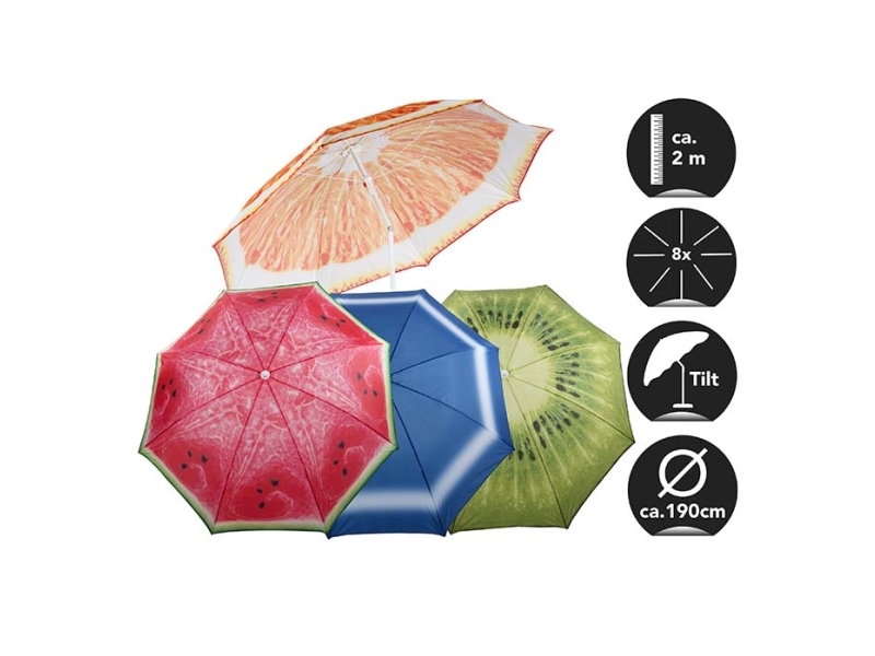 Parasol Frugt : - Edco Camping  - 8711252172286