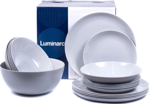 Luminarc Diwali Middagsservice Luminarc Stk Grå Tallerkener Til Personer - Luminarc Camping  - 883314736632