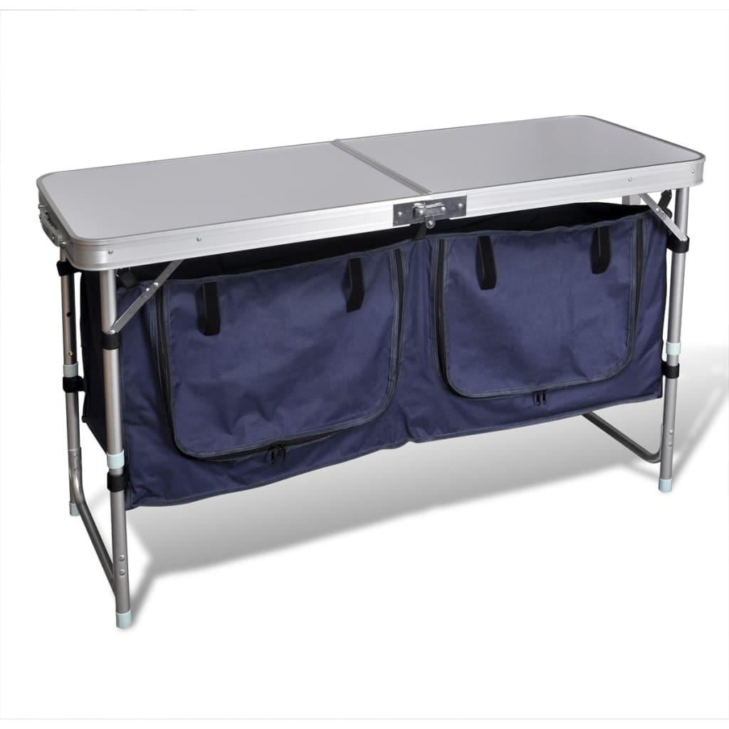 Sølv Sammenklappeligt Campingbord Med Aluminiumstel - Boligcenter Camping  - 8718475908401