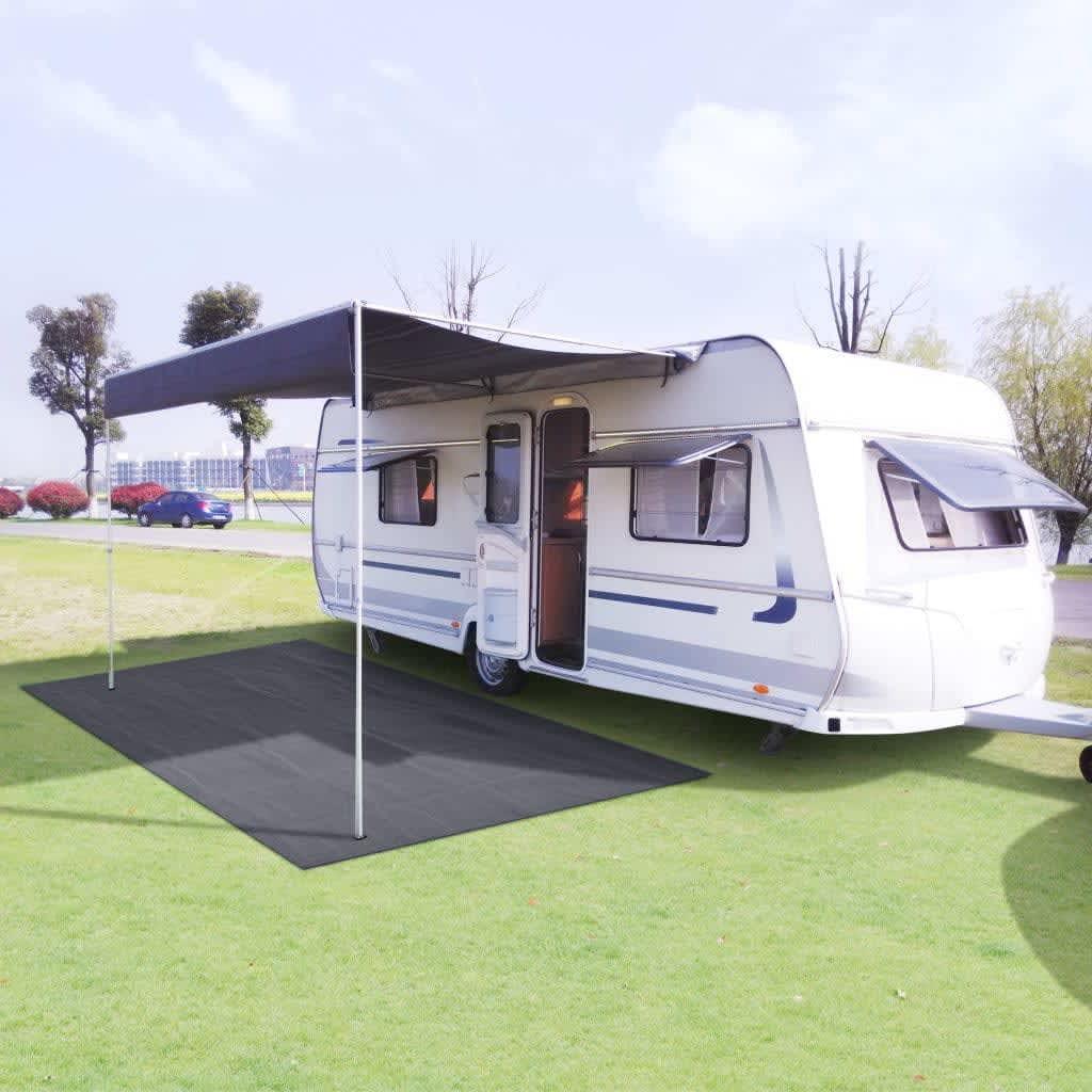 Antracit Telttæppe 250x450 Grå - Boligcenter Camping  - 8720286092477