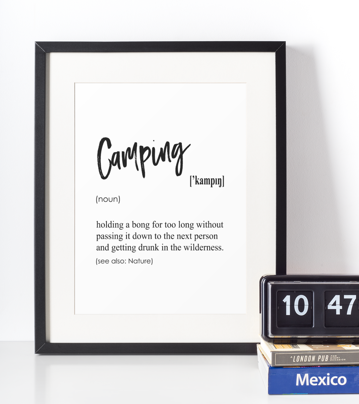 Camping Definition Plakat - Just Karikatur Camping