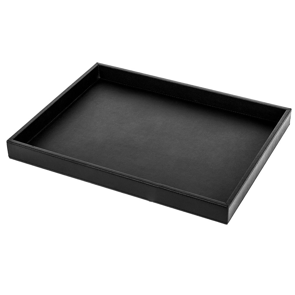 Silwy Metal Serveringsbakke Læderlook - Silwy Camping  - 4260439972279