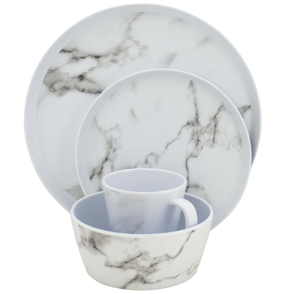 Eurotrail Marble Melamin Servicesæt - Eurotrail Camping  - 8718685018877