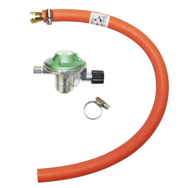 Cozze Regulatorsæt Med Slange Meter Regulator Spændebånd Til Camping Gasflaske - Cozze Camping  - 5708614901441
