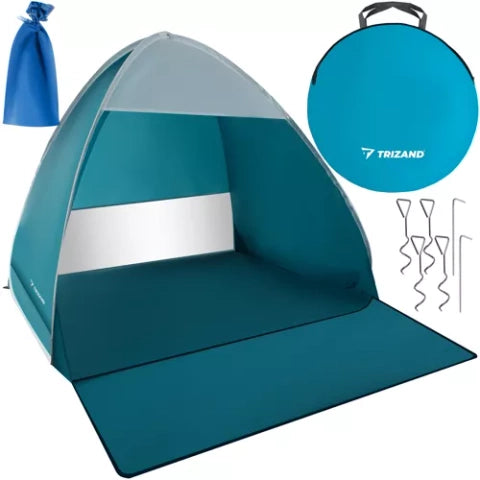 Selv Opsættende Strandtelt Til Personer Med Myggenet 150x120x110 - Trizand Camping  - 5900779950061