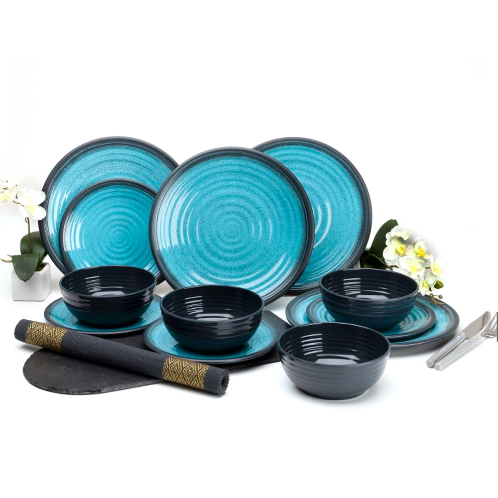 Granite Aqua Premium Melamin Servicesæt - Flamefield Ltd Camping  - 5023412131129