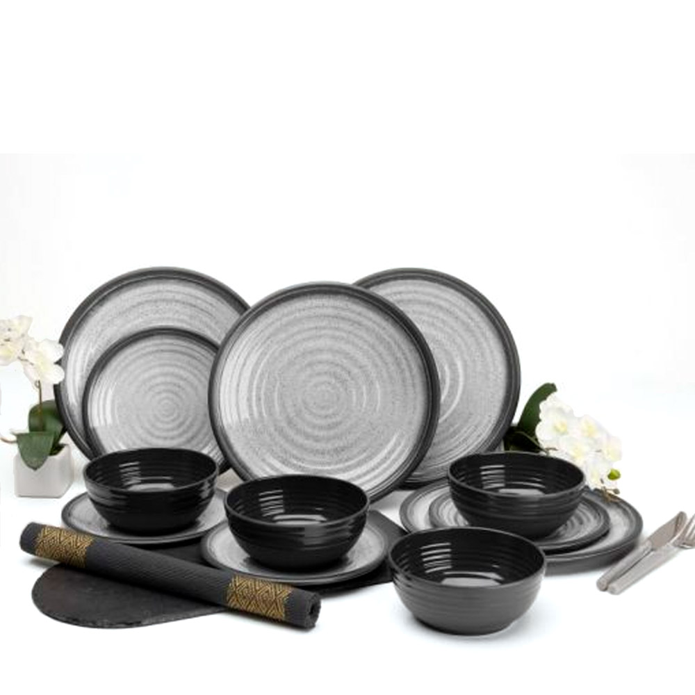 Granite Grey Premium Melamin Servicesæt - Flamefield Ltd Camping  - 5023412001125