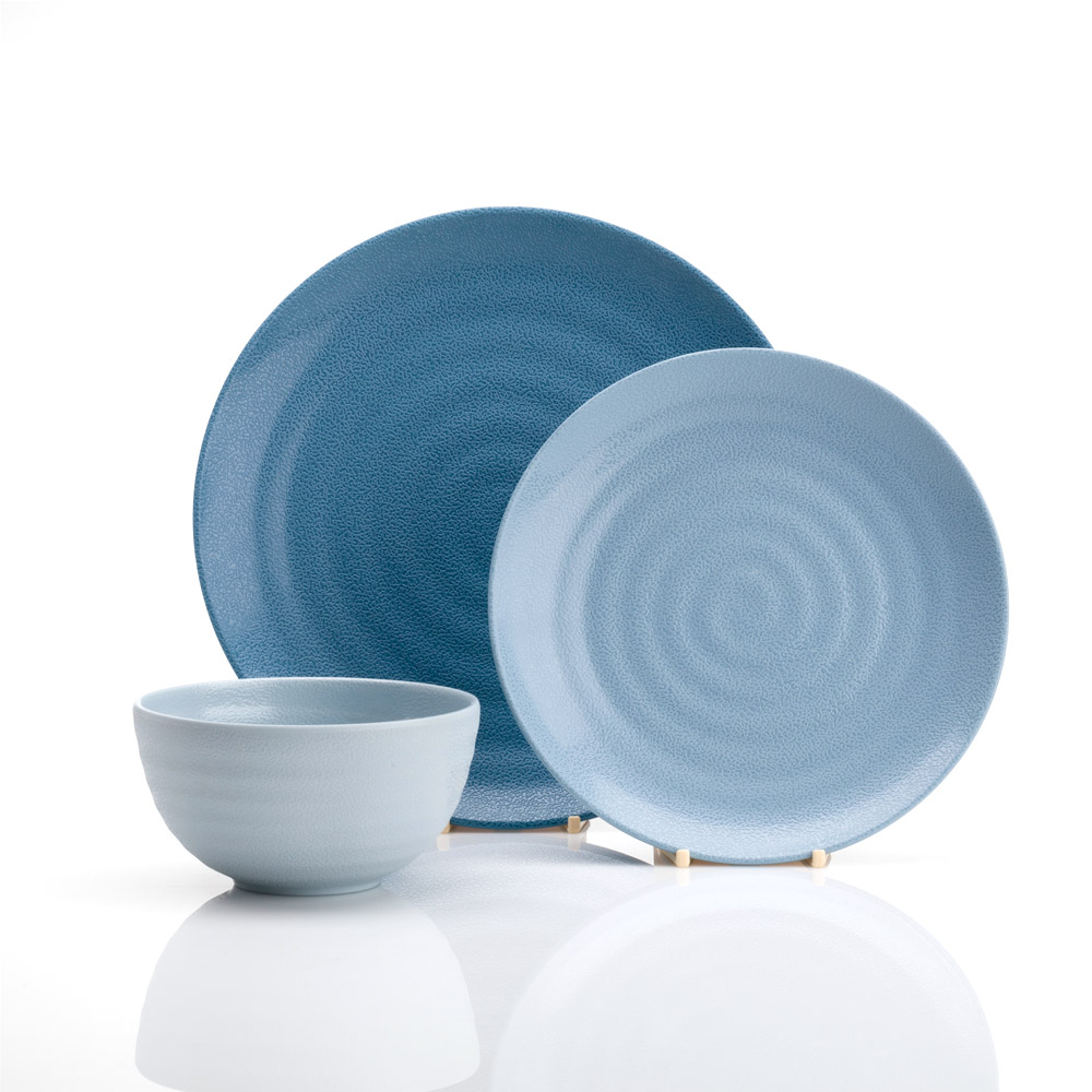 Shades Blue Melamin Servicesæt - Flamefield Ltd Camping  - 5023412031122