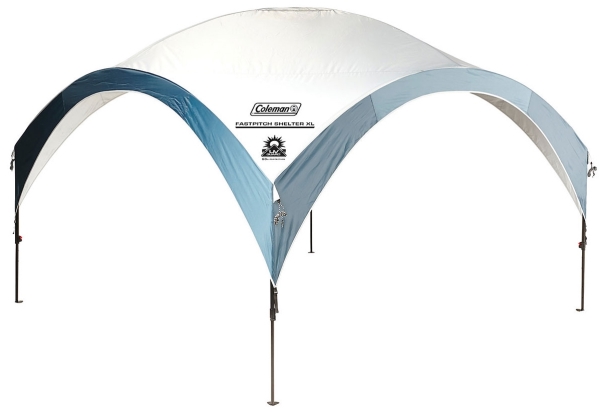 Hvid Coleman Fastpitch Shelter Camping Hård Ramme Blå - Coleman Camping  - 3138522100537