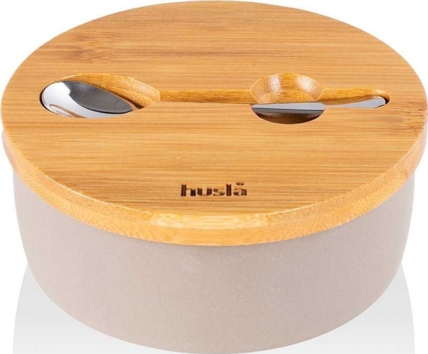 Husla Keramisk Sukkerskål Med Ske Hygge - Husla Camping  - 5900378739722