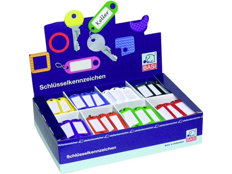 Basi Nøglering 8510 9010 Farvet 200 Stk Set - Basi Camping  - 4026434064841