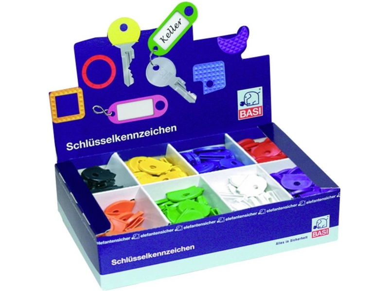 Basi Nøgleclip 8540 9000 Farvet 200 Stk Set - Basi Camping  - 4026434003048