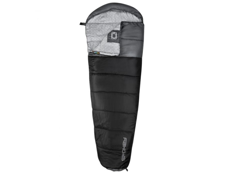 Sort Spokey Mummy Sleeping Bag Nordic 250 Black Spokey - Spokey Camping  - 5902693284635
