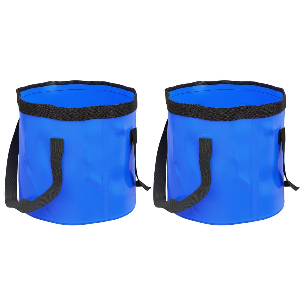 Foldbare Spande Stk Pvc Blå - Boligcenter Camping  - 8720845846794