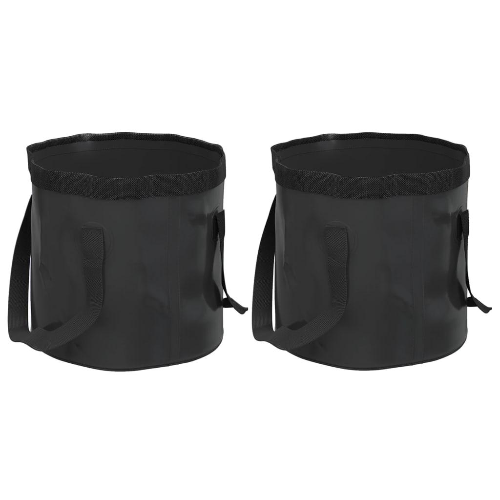 Sort Foldbare Spande Stk Pvc - Boligcenter Camping  - 8720845846817