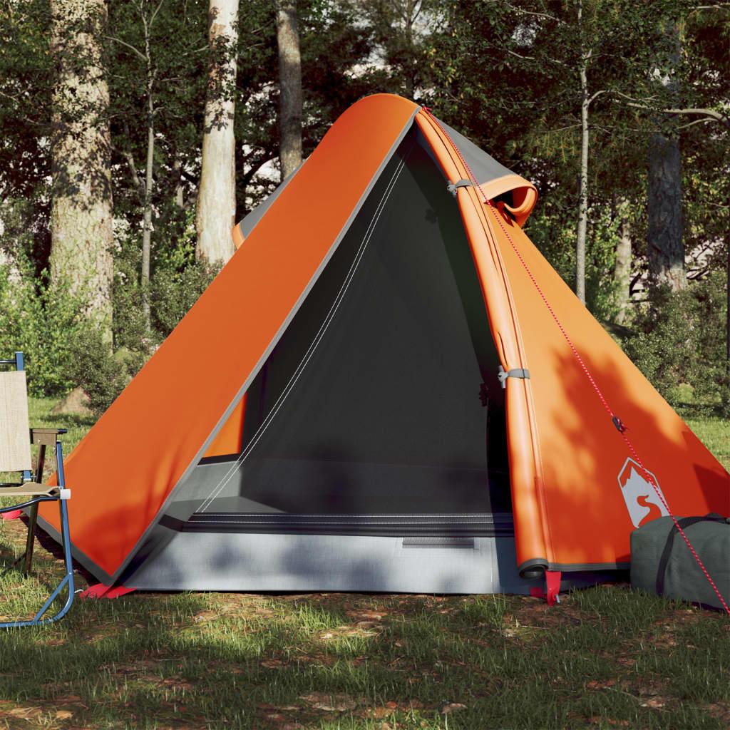 Personers Kuppeltelt Vandafvisende Grå Orange - Camping  - 8721012208162