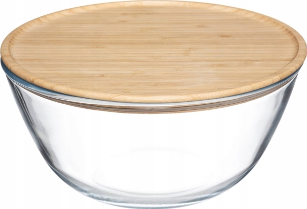 5five Salatskål Glas Med Bambuslåg - 5five Camping  - 3560237556727