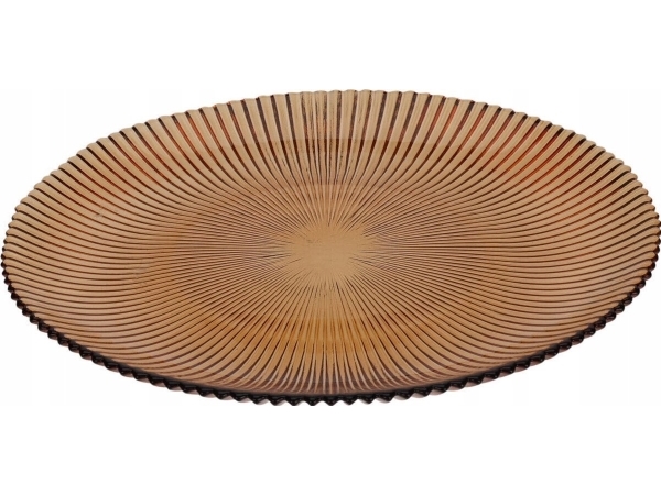 Home Styling Collection Prkowany Talerz Deseroway Amber - Camping  - 8721037043175