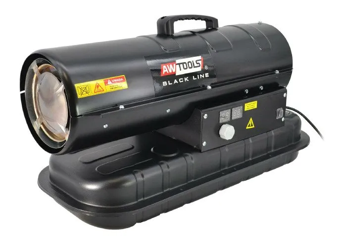 Sort Olievarmer 20kw Linje - Awtools Camping  - 5903678617462