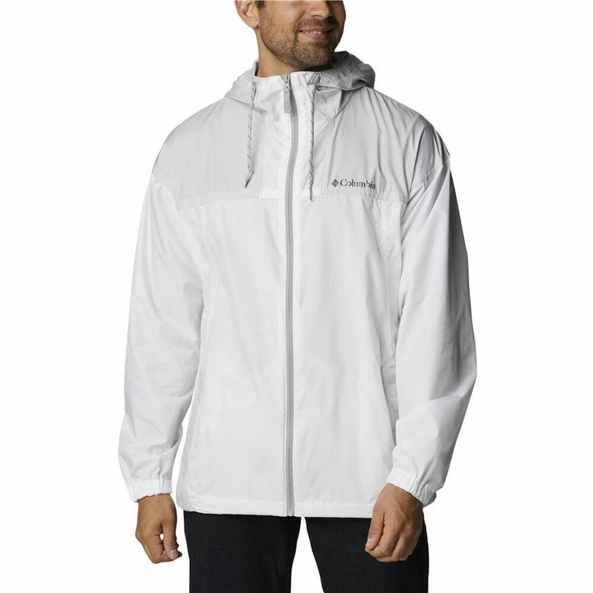 Hvid Vindblæser Jakke Columbia Flash Challenger - Columbia Camping  - 0194894681237