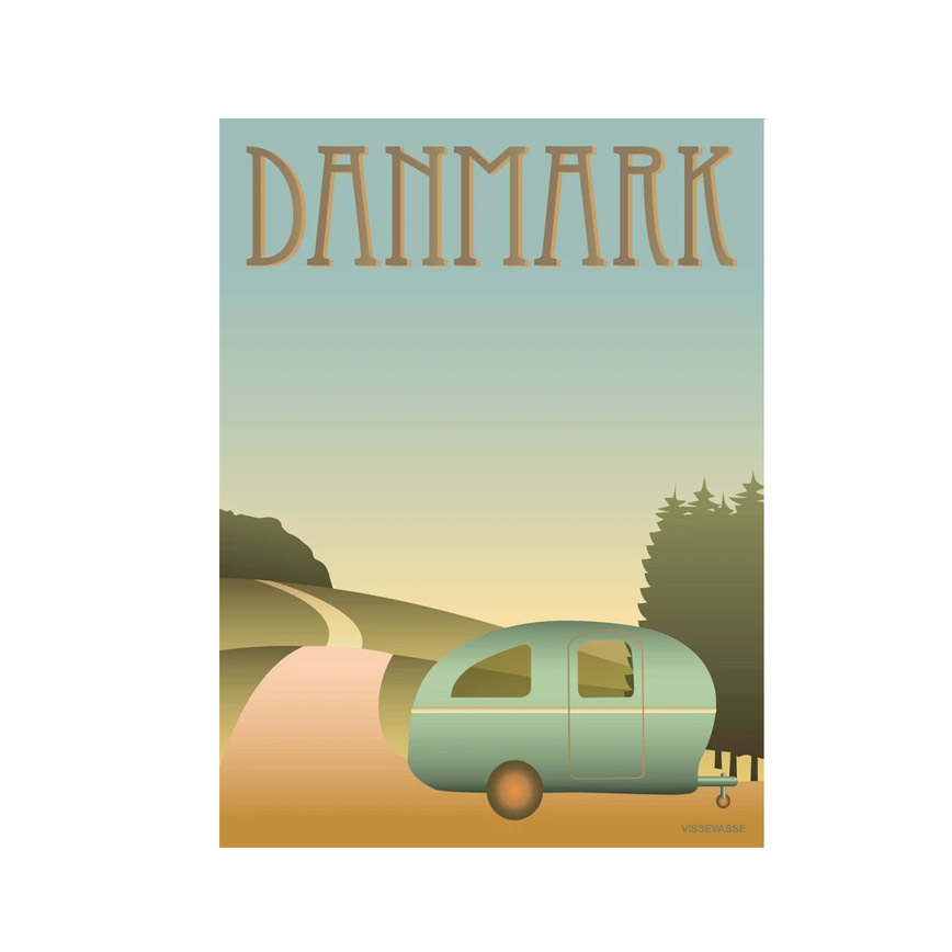 Danmark Camping 30x40cm BegrÆnset Antal - Vissevasse Camping