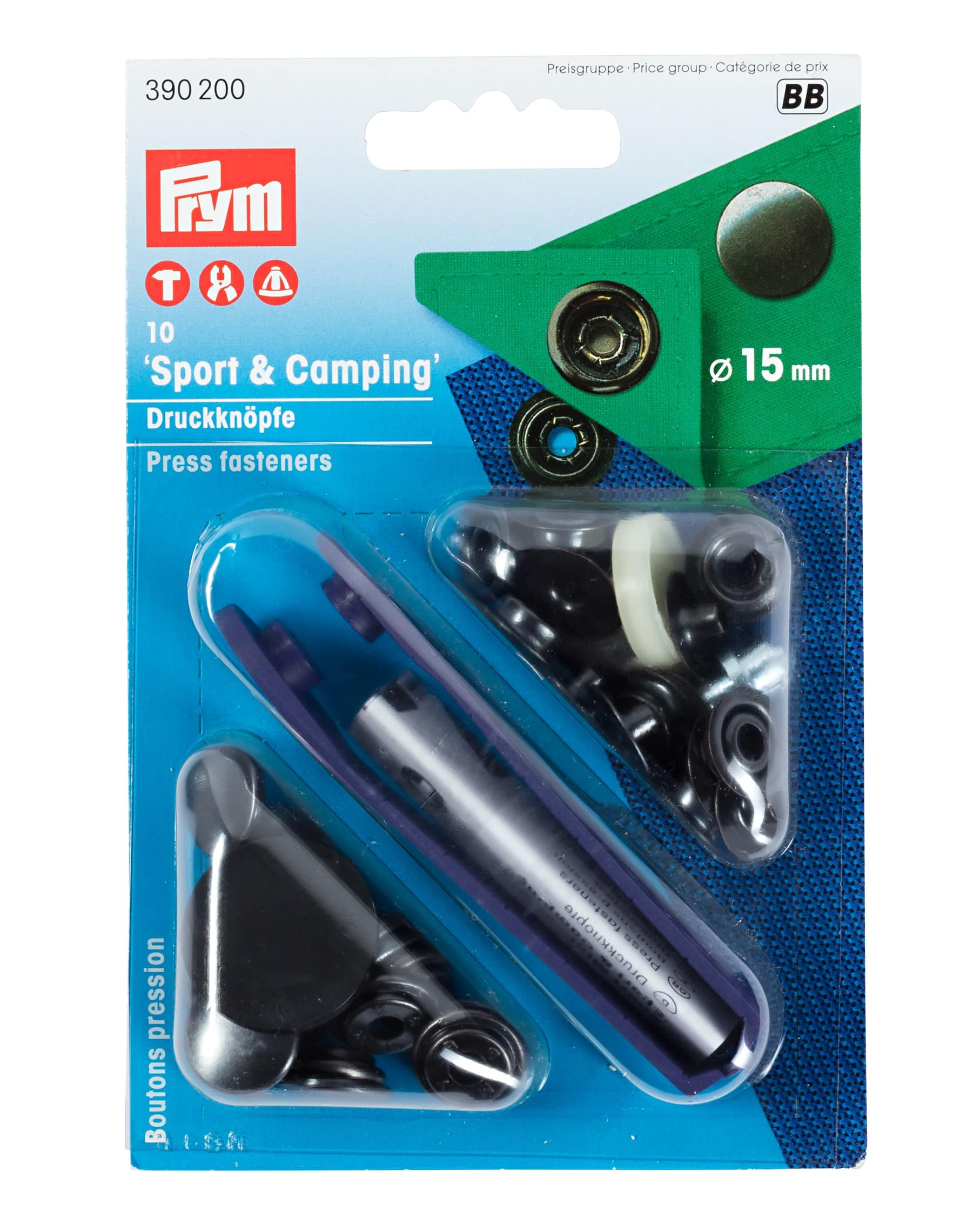 Sort Trykknapper Sport Camping - Prym Camping