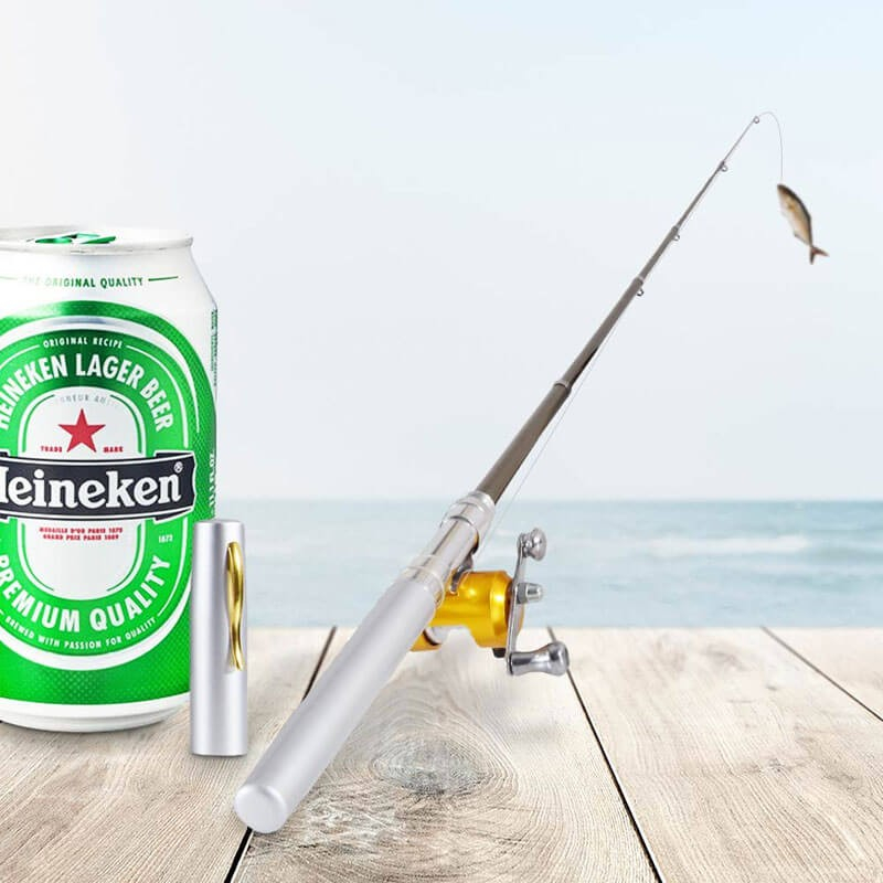 Verdens Mindste Fiskestang - Dingadget Camping  - 9460919