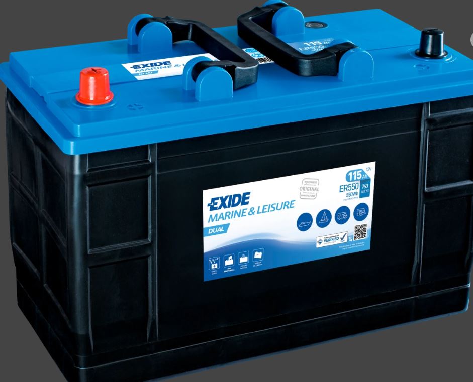 115 12v Dual Batteri Til Marine Camping Fritid Fra Exide - Exide Camping